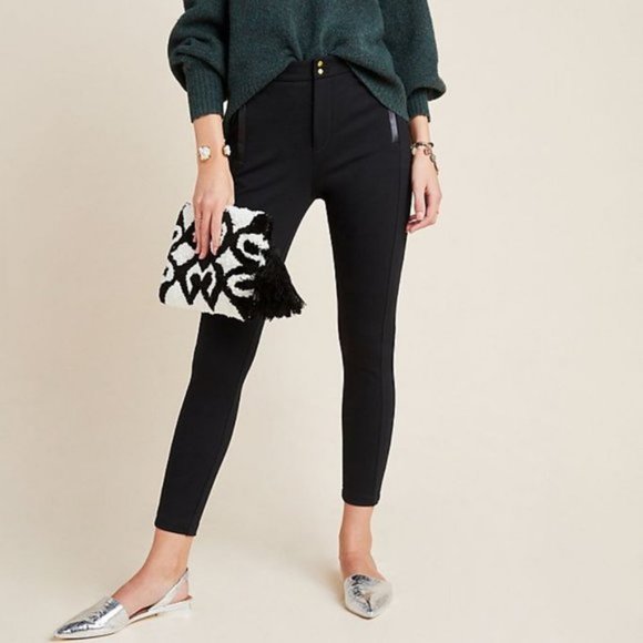 Anthropologie The Essential Ponte Tapered Trousers - Picture 5 of 9